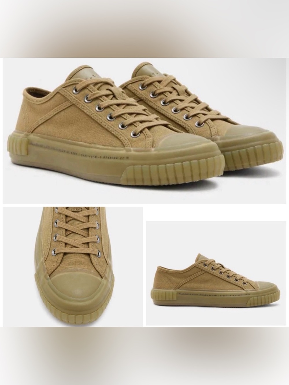 NWOT ALLSAINTS Jackie Ghost Trainers in‎ Fresh Olive Green